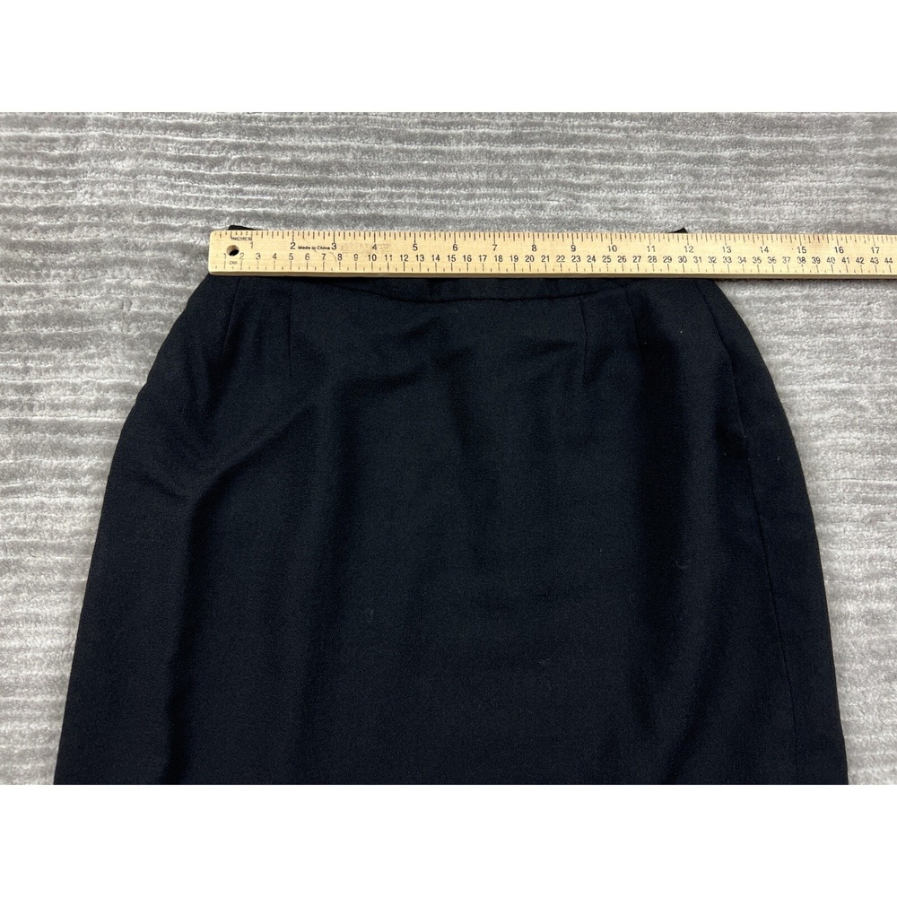 Vintage Liz Claiborne Collections Skirt Womens 10 Black Wool Lined Casual - Picture 4 of 10